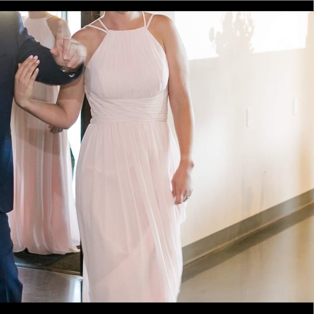 Bill Levkoff petal pink  bridesmaid dress
